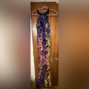 Mon Cheri Multicolor Sequin Dress